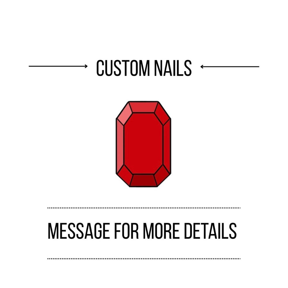 Custom Red Nail Accessory